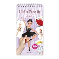 BSCOOL Sticker Dress Up Dancers Sticker Activity Book for Kids Learn Girls Fashion Design Dancer Poses with Sticker and Guide for Kids 5 and Up Girls Fashion Paper Dolls Dress Up Games