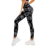SINOPHANT High Waisted Leggings for Women - Full Length Capri Buttery Soft Yoga Pants for Workout Athletic(Full Galaxy,L-XL)