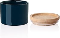 Vista 81 de SWEEJAR – Recipiente de cerámica para almacenamiento de alimentos, recipientes apilables con tapa hermética de madera para servir café molido, té