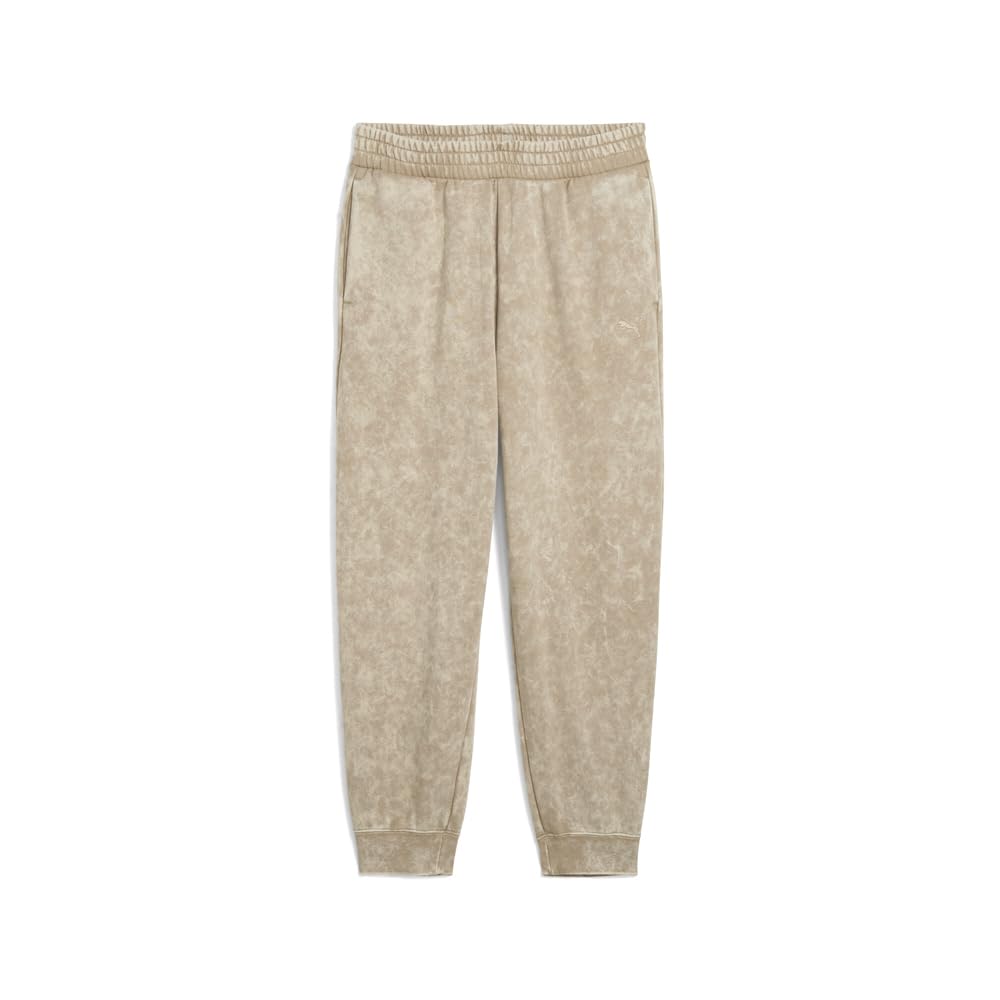 PUMA Womens Elevated Essentials Acid Wash Sweatpants Casual - Beige
