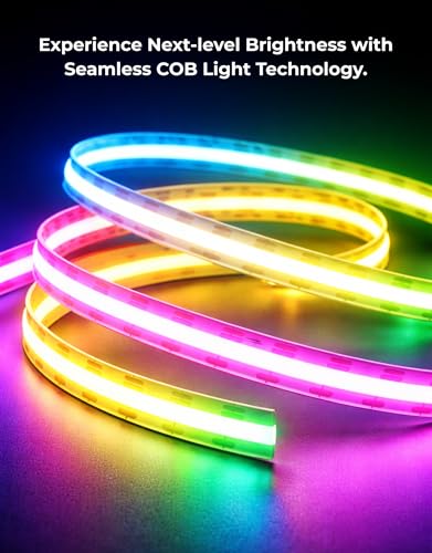 Image of Apex LED Strip Light (5m /16.4ft), Smart LED Lights Compatible with Alexa and Google Assistant, WiFi App Control Segmented DIY Multiple Colors, Music Sync Light (RGBIC COB LED Strip Light)