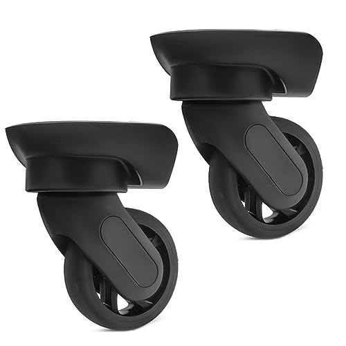 Luggage Replacement Wheels, Left and Right, 360 Degree, Black, 1 Pair
