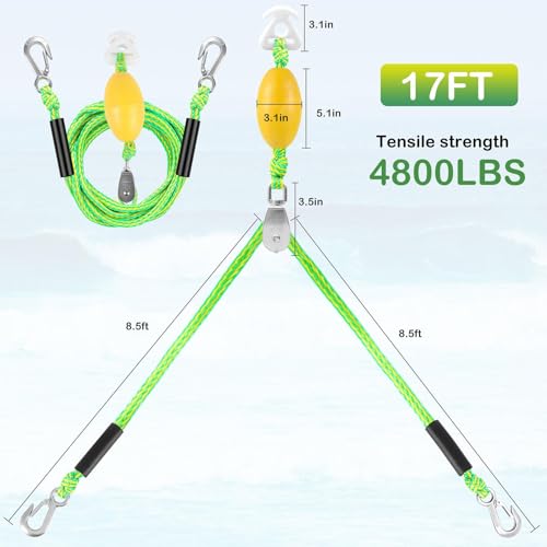 Cuerda de remolque para evitar enredos en el motor gracias al flotador de piscina y lago 6