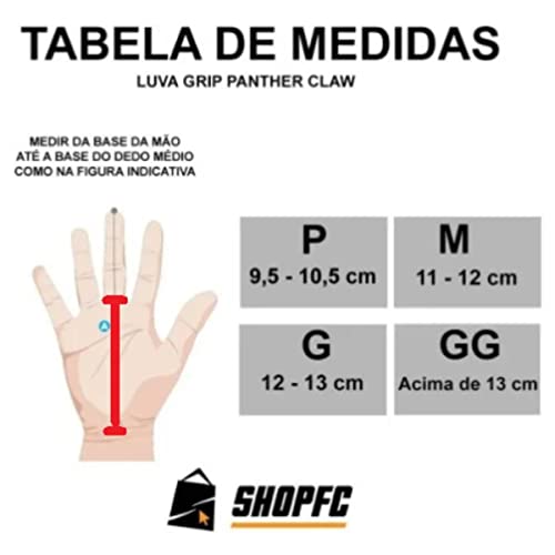 Kit Para Cross Trainig 1 Luva Hand Grip Palmar Vermelha NC Extreme 1 Garrafinha Térmica Miami Preta
