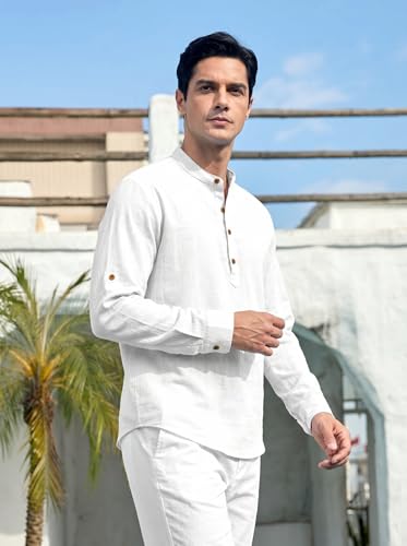 Image of ROYALSCOUT Men's Cotton Blend Full Sleeve Short Kurta Perfect for Traditional Gatherings, Casual Outings, or Everyday Ethnic Wear