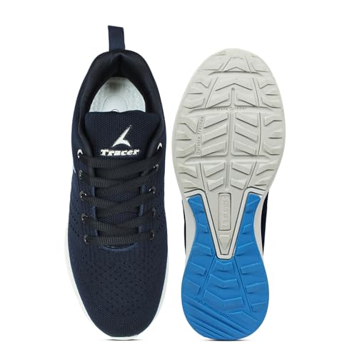 Image of TRACER Men's Running Shoes Stylish & Comfortable EVA with Rubber Sole, Lightweight Knitted Upper, Breathable Design, Secure Fit for Running, Training & Walking, Size 6 to 11UK