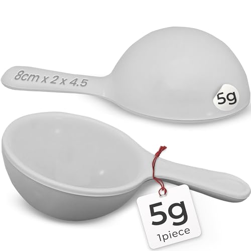 NPOW Measuring Spoons - Tablespoon, Flour Scoop, Spice Spoon, Plastic Scoop, Mini Spoons, Reusable Teaspoon Measuring Scoops for Powder, 5g or 5ml (1 Spoon)