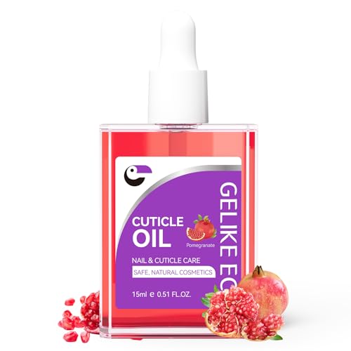 gelike ec Nail Cuticle Oil - Rose Scent Dual Color Nail Moisturizing With Natural Jojoba Vitamin B & E for Nail Bed ＆ Damaged Nails Repair Treatment - Cuticle Cream for Nail Growth and Strength 20G