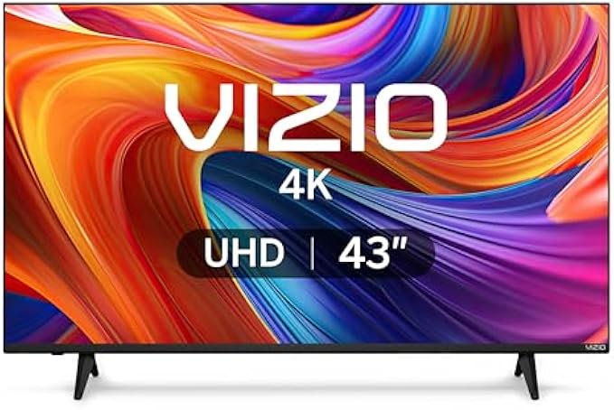 VIZIO 43-inch 4K UHD LED Smart TV w/Dolby Vision HDR, DTS Virtual: X, Alexa Compatibility, Chromecast Built-in, Bluetooth Headphone Capable (V4K43M-08) (Renewed)