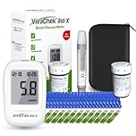 VivaChek Diabetes Test Kit, 𝐍𝐇𝐒𝐔𝐊-𝐀𝐩𝐩𝐫𝐨𝐯𝐞𝐝 Blood Sugar Monitor with Ketone and Hypo Warning, 900 Memory, Blood Glucose Monitor with Test Strips x 100 and Lancet x 100 -in mmol/L