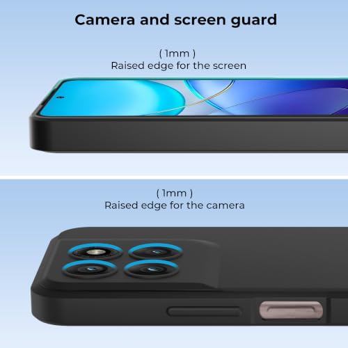 Image of A rtistque Back Cover Case for Motorola G37 Power / G77 Power 5G with Camera Protection | Shockproof TPU|Stylish Protective Design|Slim Fit|Ultra Matte| Back Cover - Black