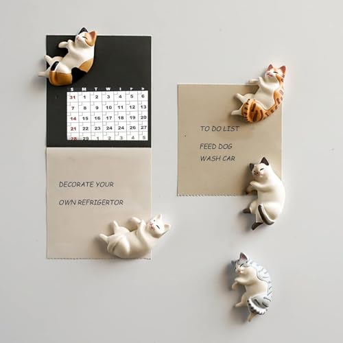 Imanes Decorativos 3D de Gato Kawaii Pack 6 miniatura 5