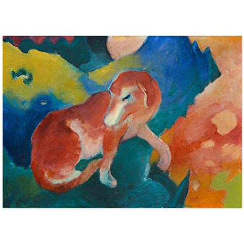 JUNIWORDS Poster, Franz Moritz Wilhelm Marc, Roter Hund, 42 x 60 cm (3001216)