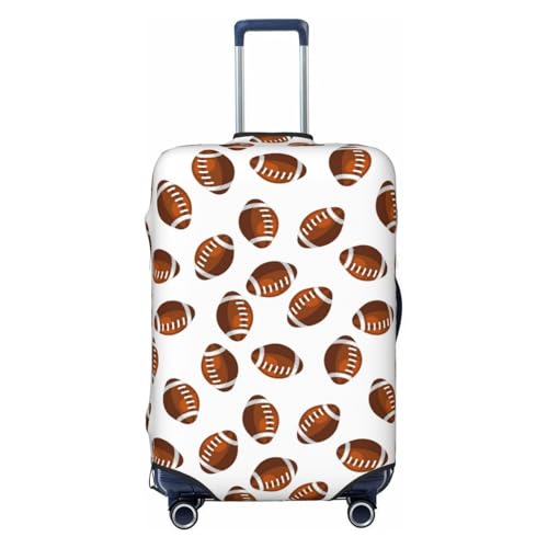 VOSERY Luggage Cover Protector Suitcase Cover - brown rugby American football High Elasticity Suitcase Covers Protector for Luggage (No Luggage)