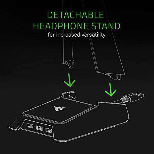 Razer RC21 Station Chroma Supporto Auricolare con USB Hub, RGB Attivata