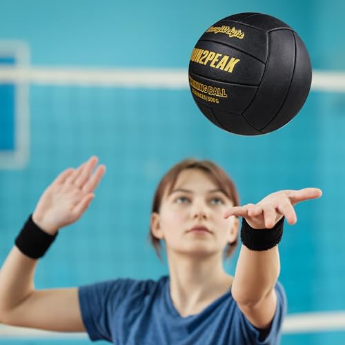 Image of RUN2PEAK Heavy Weight Volleyball Ball Official Size 5 Setter Training Volleyballs PU Practice Volley Balls for Indoor Rebounder Equipment Setters Weighted Volleyball Setting Trainer