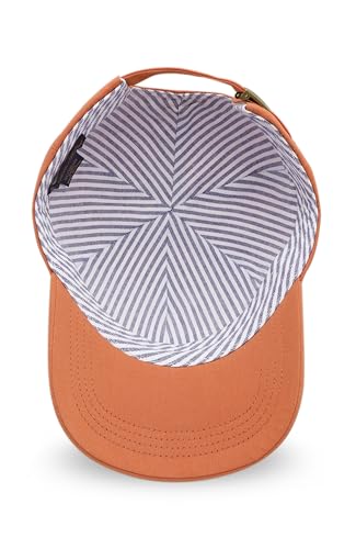 Image of Brooks Brothers Men's Cotton Baseball Cap with Oxford Striped Lining & Tonal Logo - Adjustable Hat for Warm Weather Outings