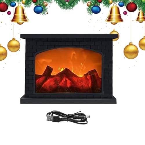 Lanternes De Cheminée Décoratives Pour Intérieur | Lampe Feu LED Rechargeable USB | Décorative Sans Flamme Rechargeable USB pour Intérieur Extérieur Balcon Terrasse Salon Jardin Camping Table