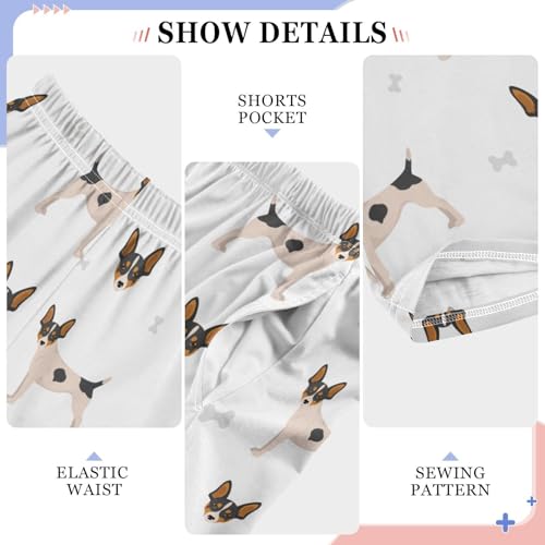 Boys' Pants Fox Terrier Dogs Long Bottoms Jogger Pants Elastic Waist Trousers with Pockets S-XL4