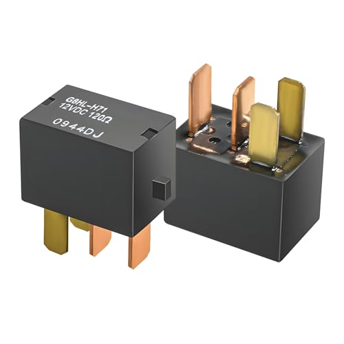 Yourkar 2 PCS Car AC Relay, G8HL-H71-12VDC 4 Pins AC and Starter Relays, Multiple Power Relay Assembly Starter Relays for Driving Lights/Air Conditioning/Fans, Car Accessories