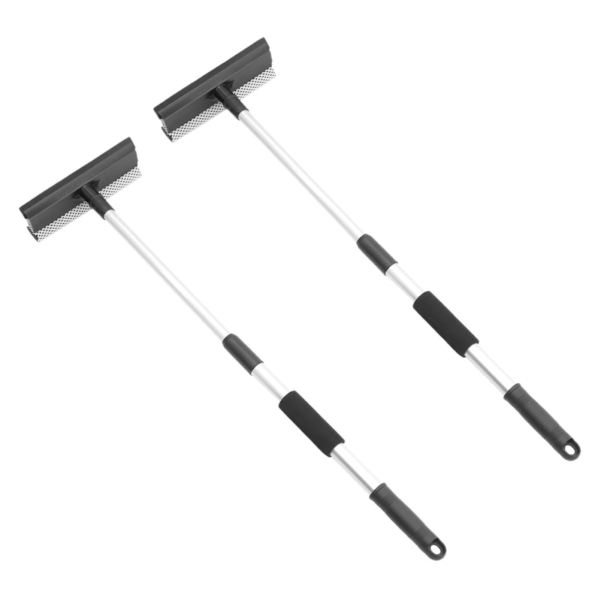 Manche télescopique lave-vitres en acier pour nettoyer les zones difficiles