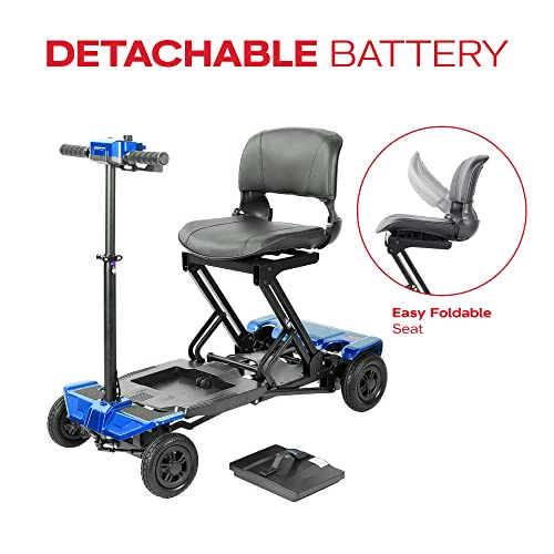 Rubicon Fx7 Automatic Foldable Mobility Scooter For Adults - Deluxe One Click Fold And Unfold - Longest Range With Lithium Battery (Model2) #TOP2