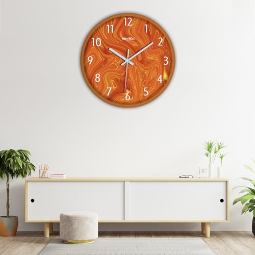 Image of Olive Tree Wall Clock 12 inch Decorative Plastic Wall Clock Movement Classic Clock Battery Operated Round Easy to Read for Room /Home /Kitchen /Bedroom /Office /School - 9221