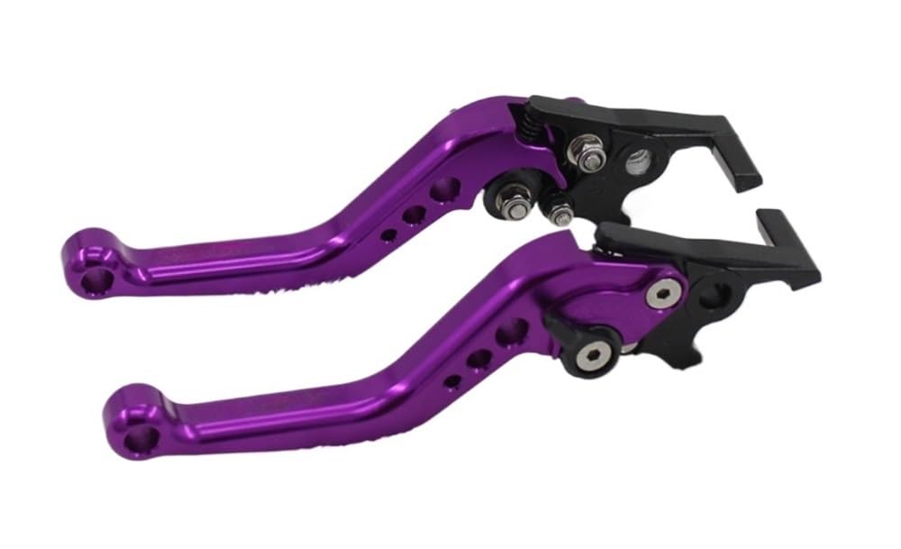 Pvxecag Violet Folding Clutch Lever Motorcycle Clutch Drum Brake Lever Handle Universal For Motorbike Modification 1 Pair Alloy Motorcycle Brake Handle Cnc