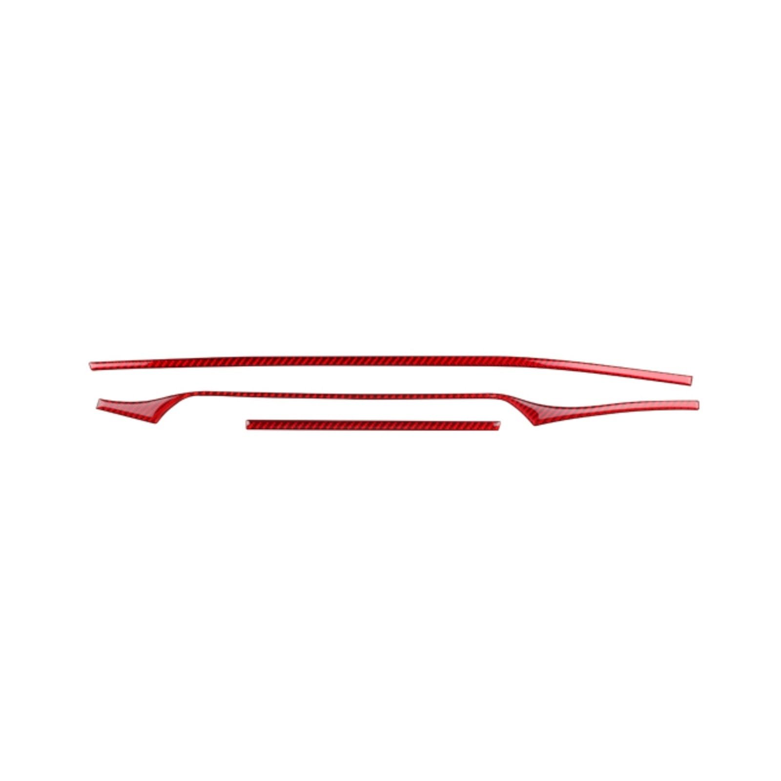 QBKGMEWCA Car Central Control Strip Sticker Interior Accessories Compatible for Kia Stinger 2019 2020 2021 2022 2023 LHD RHD Real Soft Carbon Fiber(Type2 RHD)