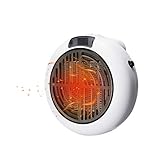 Portátil Calefactor Eléctrico, Domybest Mini Calentador eléctrico portátil de 900w Ventilador Calefactor Eléctrico Cerámica Oscilación Automática Calefactor Aire Caliente para Hogar Oficina (White)