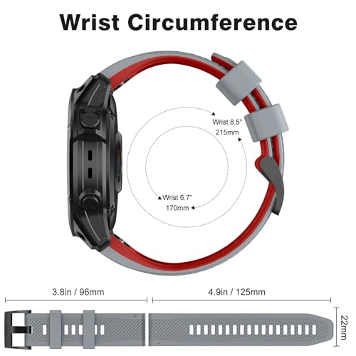 Correa de silicona suave para Garmin Fenix 5 de 22mm miniatura 6