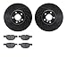 Dynamic Friction Company Front Brake Rotors-Drilled and Slotted-Black with 5000 Advanced Brake Pads 8502-31141