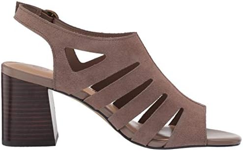 Bella Vita Women's Fashion Casual Heeled Sandal, Almond Suede Leather, 12 Narrow | Image 5
