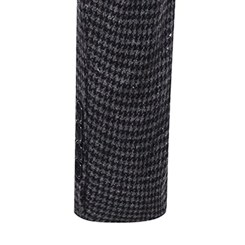Tweed Suit Jacket for Men Casual Stylish Long Sleeve Sport Coat Classic Fit One Button Suit Blazer Jacket Coat3