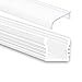 Produktbild LED Aluminium Profil PL2 Arrakis LED Profil 2m weiß für LED-Streifen inkl. Abdeckung Opal (milchige Abdeckung) LED Alu Profil weiß