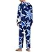 Onesie Pajamas for Man Woman Long Sleeves Blue Stars Fashion One-Piece Cosplay Hooded Zip Up Sleepwear 4XL