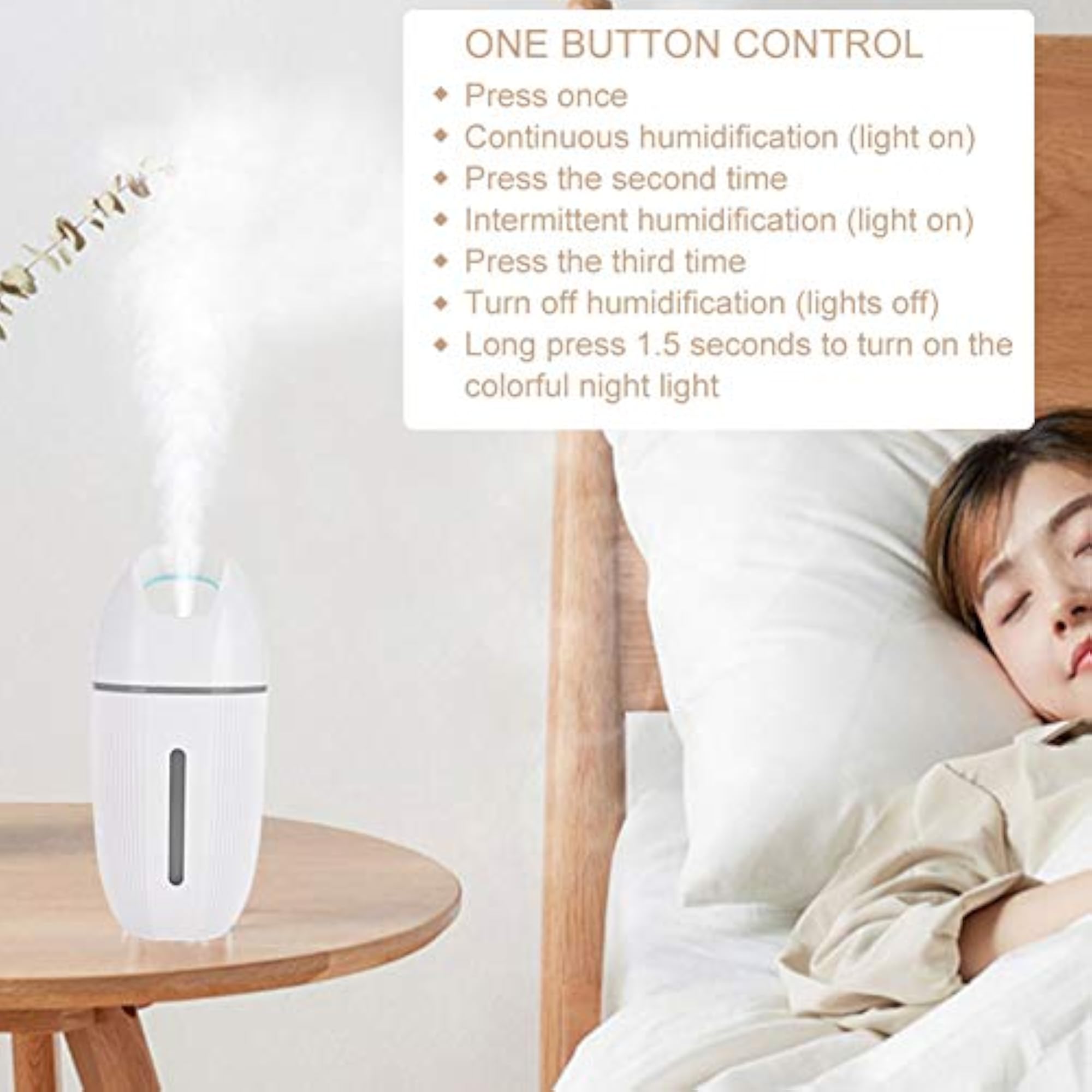 Generic Portable Low Noise Misting Humidifier for Home