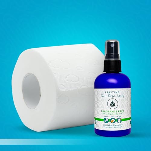 Image of PRISTINE Toilet Paper Spray, As Seen on Shark Tank, Flushable Wipe Alternative, Personal Cleansing Bathroom Spray for Regular Toilet Tissue, Bidet Alternative, Made in USA, Fragrance Free, 32oz Refill