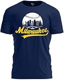 TeeStock Milwaukee Baseball Shirt Cityscape Fan T-Shirt with Urban Skyline Graphic