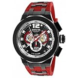 Invicta Speedway 52Mm Swiss Quartz Chrono Silicone Strap Watch Red/Black Men's