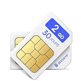 SECUEYE Scheda SIM 4G LTE solo dati, pagamento anticipato, senza contratto, copertura nazionale per telecamere di sicurezza, punti di accesso mobili, router, dispositivi IoT sbloccati (2 GB/30)