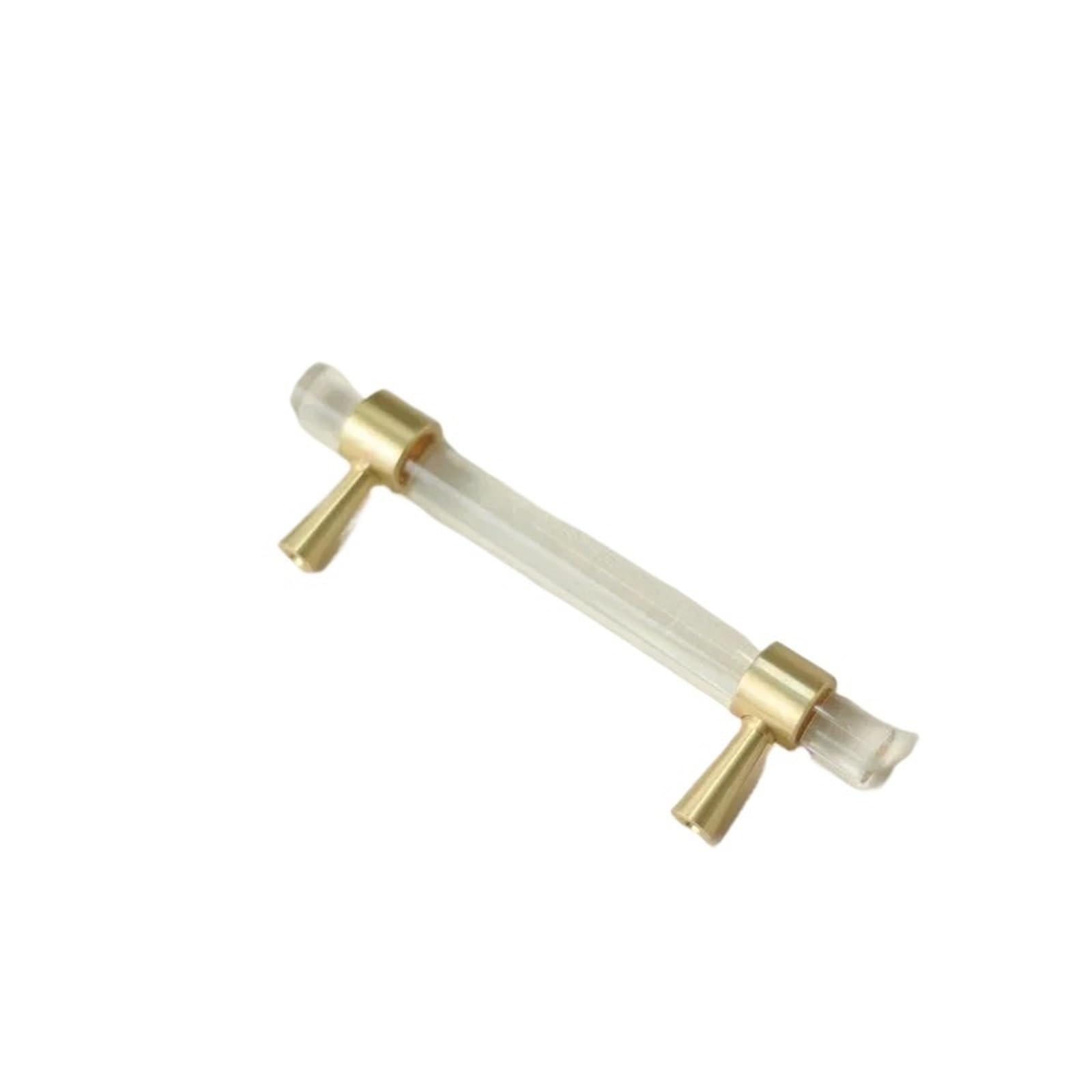 Dazhua 2pcs Creative Brass Natural Handle - Stylish T Bar Knob for Wardrobe and Cupboard DIY Projects(50mm Transparent)