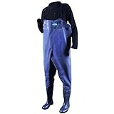 Hippodoctor Men's Fishing Chest Waders with Boots Waterproof Breathable Rubber Lightweight Anti-Slip...
