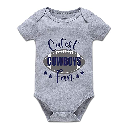 YCICIVDee Cutest Cowboys Fan Baby Boy Girl Bodysuits Newborn Romper