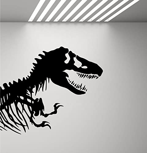 Vinilo decorativo de pared Dinosaurio T-Rex negro miniatura 3