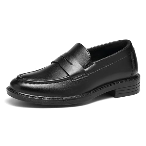 GINNI Boys Slip-On Dress Shoes, Kids Penny Loafers for Formal Party Casual | Comfortable Insole, Light & Noslip Sole, for Toddler/Little Kid/Big Kid/Youth, School Uniform Prom Tuxedo Church Wedding Suit