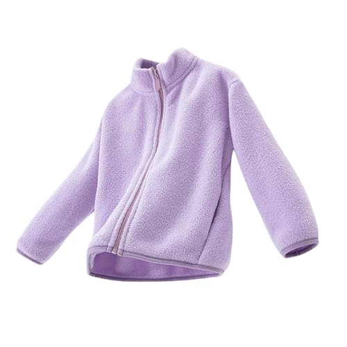 Lastesso Girls Fleece Jacket Faux Fur Sherpa Soft Full Zip Coat with Pockets Warm Winter Lightweight Outerwear Fall Spring