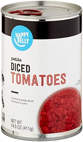 Amazon Brand - Happy Belly Petite Diced Tomatoes, 14.5 Ounce