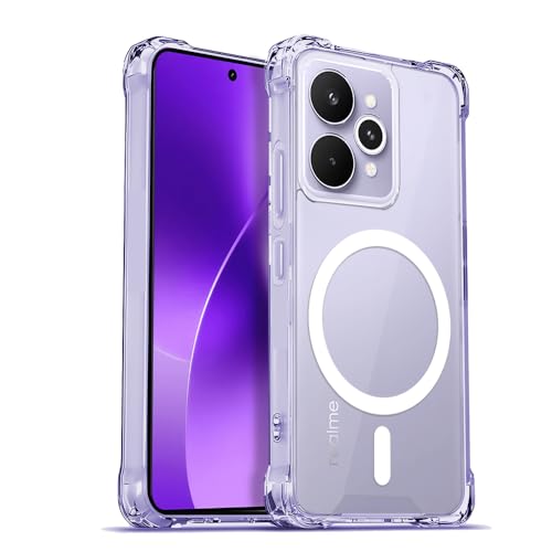 Image of AESTMO Clear Back Cover for Realme 15 Pro 5G | 360 Protection | Transparent Back Cover for Realme 15 Pro 5G (PC + TPU, Compatible with MagSafe Accessories, Transparent Bumper)
