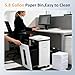 Boyuevi 200-Sheet Auto Feed Paper Shredder, Touchscreen Heavy Duty Shredders, 40 Min Non-Stop, P-5 Ultra Security Commercial Shredder for Home Office, Micro Cut with Wheels, 5.8 Gal Bin, <60 dB